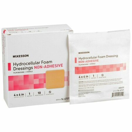MCKESSON Nonadhesive without Border Foam Dressing, 4 x 4 Inch 16-4737